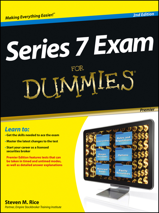 Title details for Series 7 Exam For Dummies by Steven M. Rice - Available